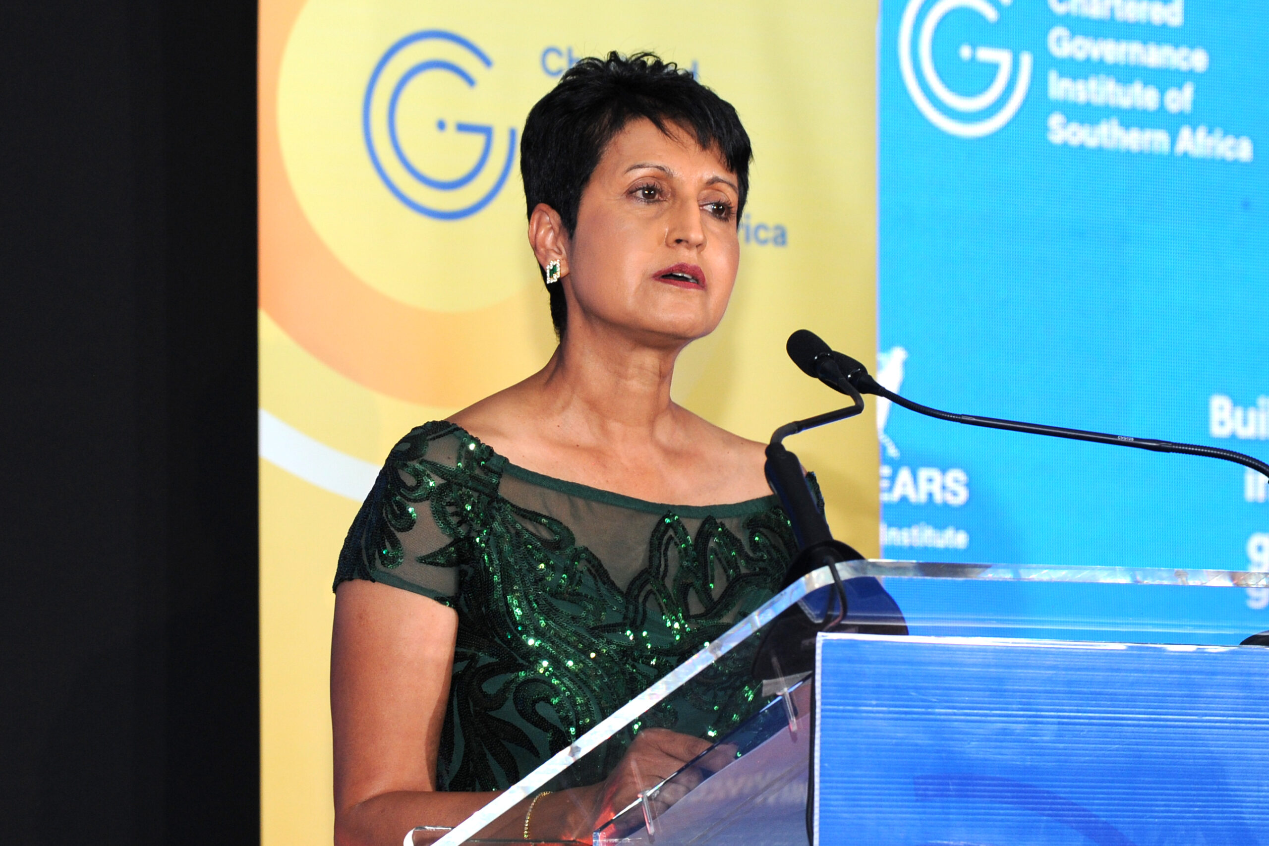A composed and elegant on-stage presence: Ramani Naidoo delivered a powerful and heartfelt keynote address