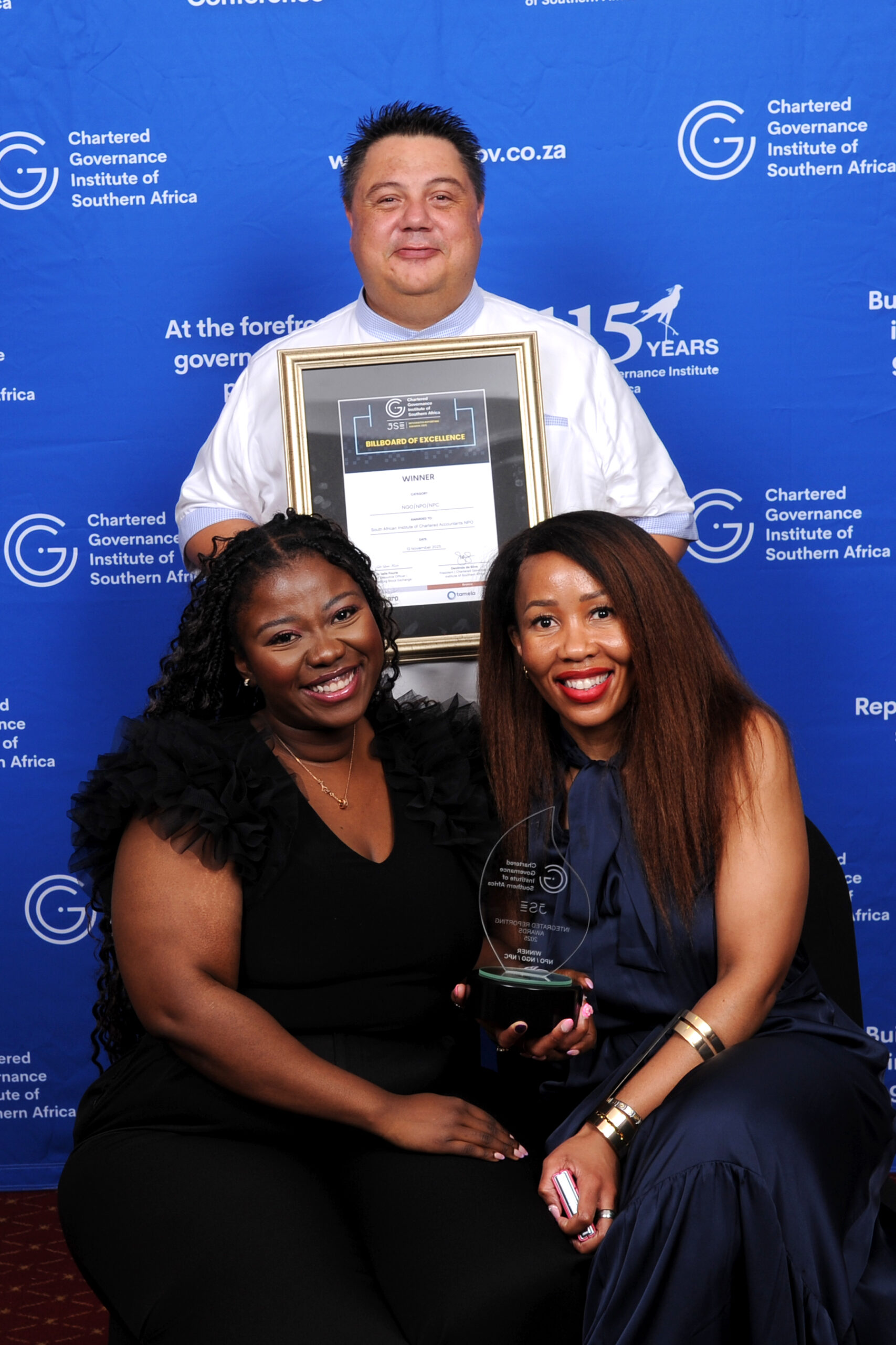 Kgauhelo Dioka, Pondo Belot and Ashley van der Merwe (SAICA) 